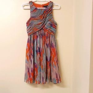 Armani Exchange Multi Colored Pleated Dress